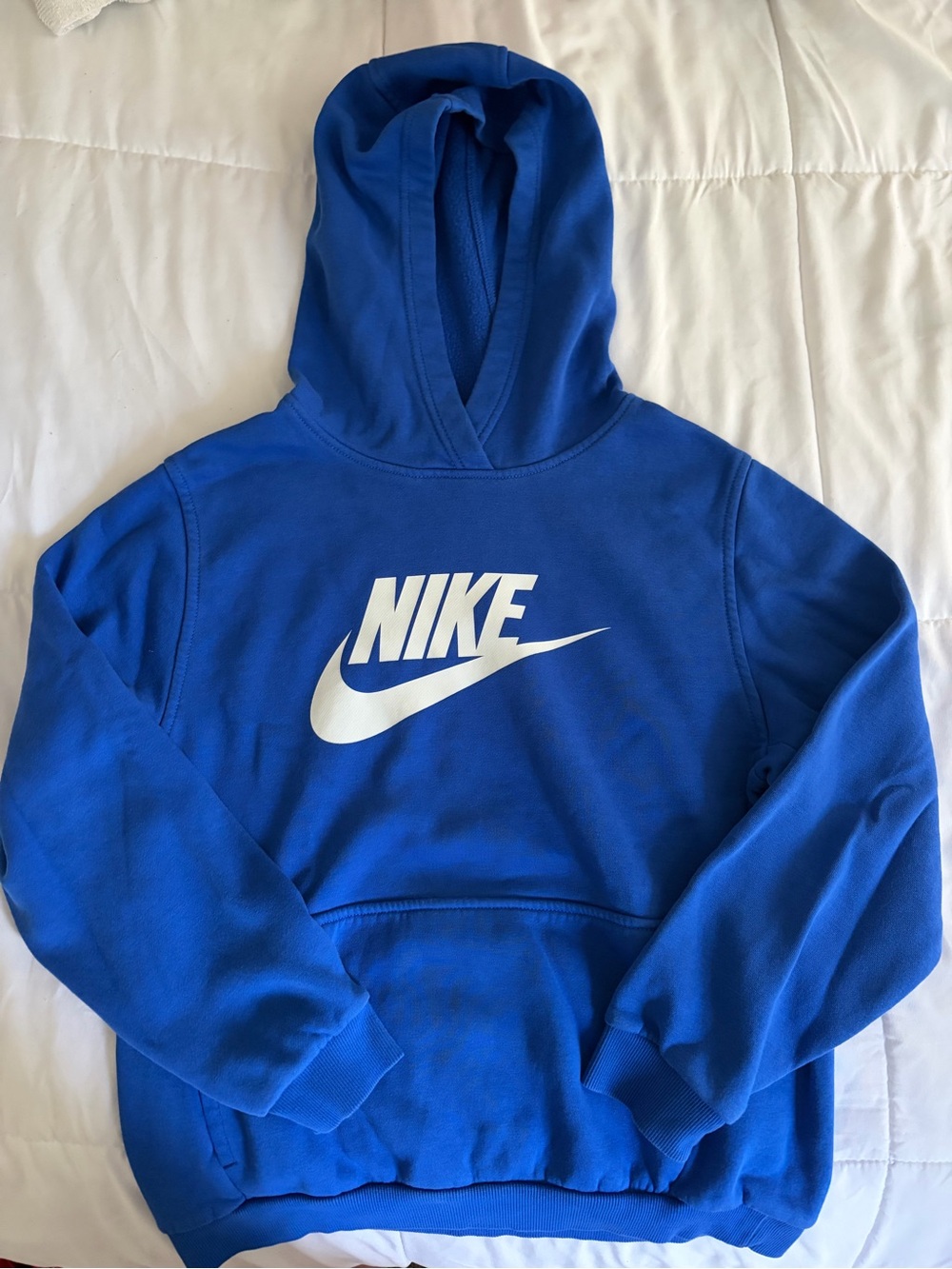 Nike Royal Blue Hoodie with White Logo